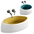 Elegant Ceramic Washbasin Set 3D model small image 1