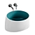 Elegant Ceramic Washbasin Set 3D model small image 2