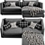 Reversible Sectional Sofa Unwind Set 3D model small image 2