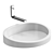 Porcelanosa Almond Inset Washbasin 3D model small image 1