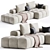 Modern Shamara Sofa with Corona Render 3D model small image 1