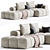 Modern Shamara Sofa with Corona Render 3D model small image 2
