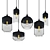  Sleek Glass Stone Pendant Light 3D model small image 1