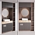Modern Bathroom Furniture Set 3D model small image 1