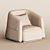 Manchetta Swivel Armchair 2017 3D model small image 3