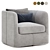 Colorful Parda Swivel Chair Set 3D model small image 3