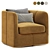 Colorful Parda Swivel Chair Set 3D model small image 4