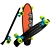 Chillafish Skaite Kids Skateboard 3D model small image 3