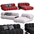 Modern Sleek Intermede Sofa 3D model small image 1