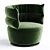 Modern Swivel Armchair Julie Design 3D model small image 3