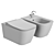 Ceramic Wall-Hung Rimless Toilet 3D model small image 4