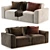 Elegant Corner Sofa Baivin Soft 3D model small image 1