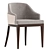 ASTER Modern Fabric Upholstered Chair 3D model small image 1