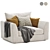Stylish Hadleigh Armchair with Cushions 3D model small image 1