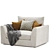 Stylish Hadleigh Armchair with Cushions 3D model small image 3