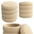 Boucle Storage Ottoman Collection 3D model small image 3