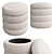 Boucle Storage Ottoman Collection 3D model small image 6