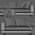 Sleek White Modular Sofa Set 3D model small image 5