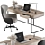 Executive Desk - Modern Workstation 3D model small image 1