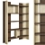 Elegant Oak & Leather Bookcase 3D model small image 2