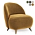 Stylish Henri Armchair in 5 Colors 3D model small image 3