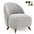 Stylish Henri Armchair in 5 Colors 3D model small image 4