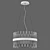 Elegant Modern Black Crystal Chandelier 3D model small image 3