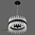 Elegant Modern Black Crystal Chandelier 3D model small image 7