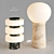 Mercury Travertine Table Lamp Set 3D model small image 1