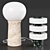 Mercury Travertine Table Lamp Set 3D model small image 2