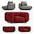 Ergonomic LUM Tetris Lounge Chair 3D model small image 1