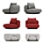 Ergonomic LUM Tetris Lounge Chair 3D model small image 5