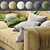 Customizeable Fabric Sofa Solution 3D model small image 1