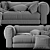 Customizeable Fabric Sofa Solution 3D model small image 2