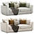 Hadleigh 3-Seater Sofa Ensemble 3D model small image 1