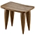  Versatile Oak Outdoor Stool 3D model small image 2