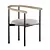 Modern Espresso Peony Dining Chair 3D model small image 1