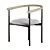 Modern Espresso Peony Dining Chair 3D model small image 3