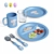 Kids' 3-Color Plastic Tableware Set 3D model small image 7