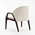 Minimalist Modern Luisa Accent Chair 3D model small image 2