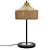 Brass & Fabric Fringe Lamp 3D model small image 2