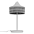 Brass & Fabric Fringe Lamp 3D model small image 4