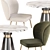Contemporary Dining Set Collection 3D model small image 2