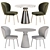 Contemporary Dining Set Collection 3D model small image 4