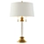 Elegant Antique Brass Glass Lamp 3D model small image 1