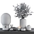 Botanica Vase Plant Decor Set 3D model small image 4