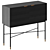 Sleek Black Norm Console Table 3D model small image 3