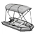 Inflatable Boat with Sunshade 3D model small image 6