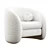 Luxurious Faux Shearling Accent Chair 3D model small image 3