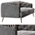 Modern Earl Gray Chesterfield Sofa 3D model small image 5